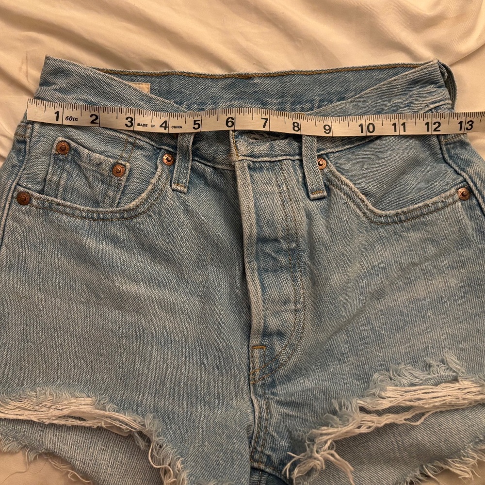 Levi’s 501 denim cut off shorts.